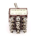 ON/OFF/ON 3 Position Toggle Switch 4PDT 12 Pin 12mm 15A/250VAC 10A/380VAC 4PDT 3 Position Toggle Switch. 