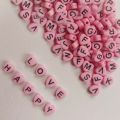 100/200/300/500pcs Mixed Color Acrylic Letter Beads Alphabet Spacer Beads For Jewelry Making Handmade DIY Bracelet Necklace.