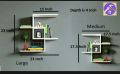 wooden wall decoration rack shelves bed room living room. 