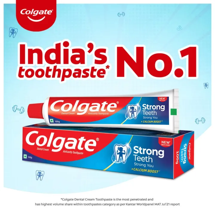 Colgate Strong Teeth Dental Cream Toothpaste Calcium Boost 100 g