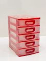 High Quality Mini Plastic Drawers Organizer Small Storage Drawers Containers with 5 Clear Drawer. 