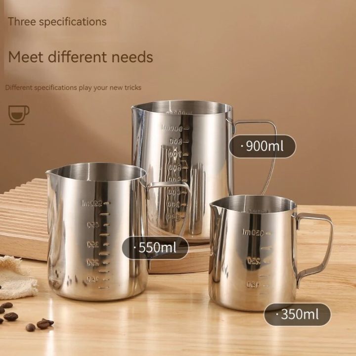 Stainless%20Steel%20Milk%20Frothing%20Jug%20Silver%20Frother%20Coffee%20Latte%20Container%20Metal%20Pitcher%20Barista%20Cup%20-%20Image%204
