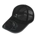 Solar Powered Cap with Fan Summer Breathable Mesh Sun Protection Outdoor Baseball Hat For Men USB Rechargeable Cooling Headwear. 