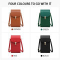Genuine Leather Phone Bag, Crossbody Bag, Shoulder Bag with 8 Card Slots, ID Evidence Slot, Zipper Pocket, lychee Patterned Cowh. 