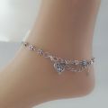 Heart & Flowers Anklet Foot Chain Boho Beach Beads Aolly Plum Blossom Anklets for Women Girl.
