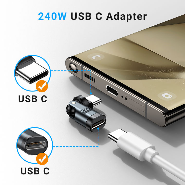 AUFU%20PD240W%20USB%20C%20to%20Type%20C%20OTG%20Adapter%20540%20Rotation%205A%20Fast%20Charge%20Cable%20Converter%20for%20iPhone%2016%20MacBook%20%20%20Laptop%20-%20Image%204