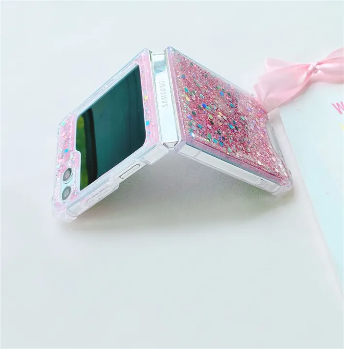 Korean%20Luxury%20Glitter%20Bling%20Pink%20Sequin%20Shockproof%20Case%20for%20Samsung%20Galaxy%20Z%20Flip%205%20Z%20Flip5%20Zflip5%20Back%20Cover%20Funda%20-%20Image%205