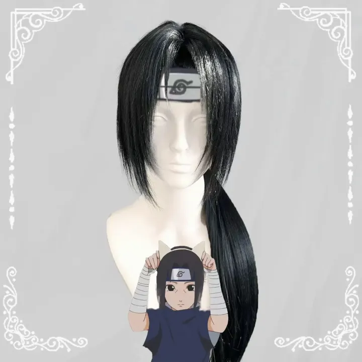 Perruque Cosplay Itachi Noir Longue Et Droite - Style Synthétique Neuve Avec étiquettes