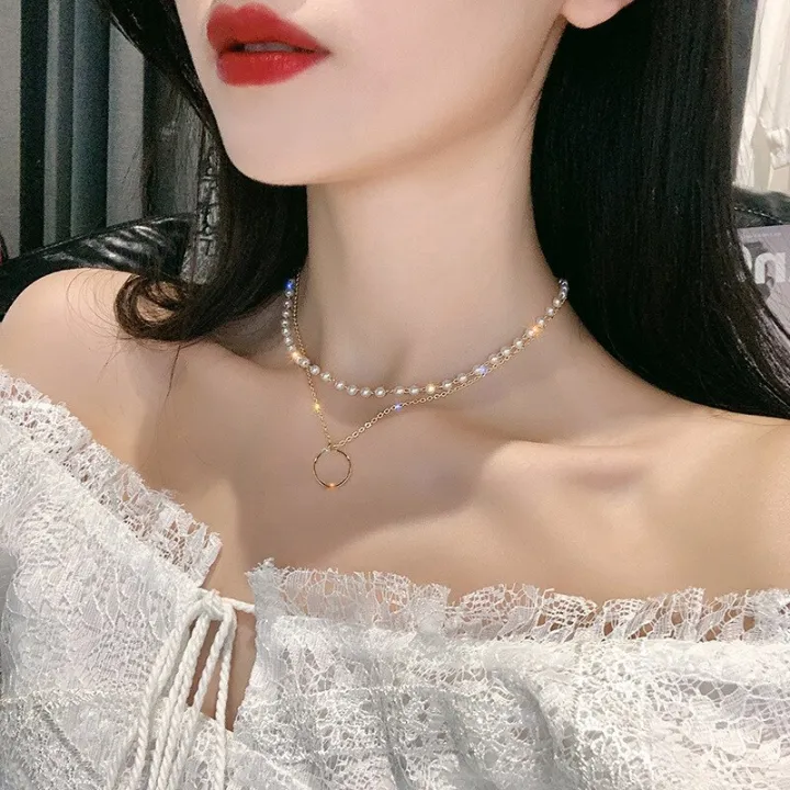 Fashion%20Beaded%20Pearl%20Necklace%20For%20Women%20Kpop%20Crystal%20Pendant%20Charm%20Pearls%20Choker%20Bead%20Necklaces%20Jewelry%20-%20Image%204