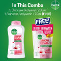 Buy 1 Get 1 Free - Dettol Skincare Rose & Sakura Blossom Bodywash 250ml with 8 Hour Lasting Moisture + Skincare Bodywash 170ml Super Value Refill. 