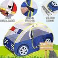 Playhouses Tent for Kids Outdoor and Indoor Pop Up Car Kid Play House Castle Tent Toys with Carrying Case, Best Gift for 1-8 Years Old Kids Children Boy Girls (Blue Police Car Tent). 