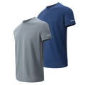 1/4 Pcs Summer Men's Leisure Sports Multicolor Quick-drying Short-sleeved Teens Loose Solid Color Running Fitness Playing T-shir. 