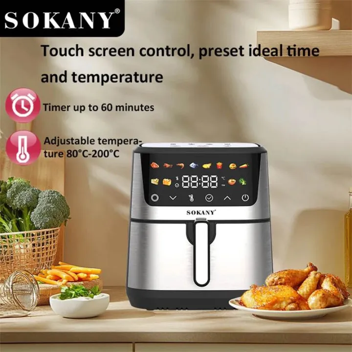 13L%20Air%20Fryer%20Oven%20Stainless%20Steel%20Digital%20Air%20Fryer%20up%20and%20Down%20Dual%20Heating%20with%20Touch%20Color%20Display%20-%20Image%204