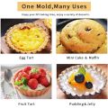 10PCS/set Reusable Cupcake Egg Tart Mold Cookie Pudding Mould Multifunctional Nonstick Cake Baking Cups Baking Mold Pastry Tools.