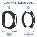 For Samsung Galaxy Watch 7 40mm 44mm Smart Watch PC Protect Shell Protector Watch7 Ultra 47mm Frame Protective Case. 