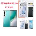 For Tecno Camon 40 Pro (A+ GRADE) Premium UV Tempered Glass Screen protector Curved with Liquid Glue and UV Light -transparent clear. 