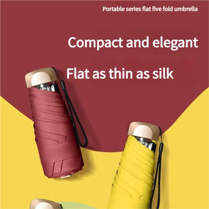 Ultra%20Light%20Small%20Mini%20Women%20Five%20Fold%20Umbrella%20Sun%20Proof%20Sun%20Proof%20Anti%20UV%20Sun%20Rain%20Dual%20Use%20Umbrella%20Thick%20Black%20Glue%20Pocket%20S%20-%20Image%203