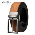 Maikun Reversible Leather Belts for Men Brown Leather Belts For Trousers Boss Belts Men's Designer Waist Belt Coffee.