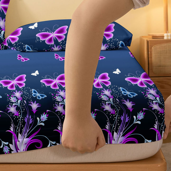 1%20Piece%20of%20Enchanting%20Dreams%20Pattern%20Frosted%20Bedsheet,%20Bedroom%20Printed%20Bedspread,%20Bedding%20(Excluding%20Pillowcases)%20-%20Image%204