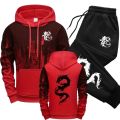 Fashion Men Single Piece Sweatshirts Sweatpants Versatile Men's Tracksuit Casual Comfort Daily Sports Simple Splashed Ink Hoodie.