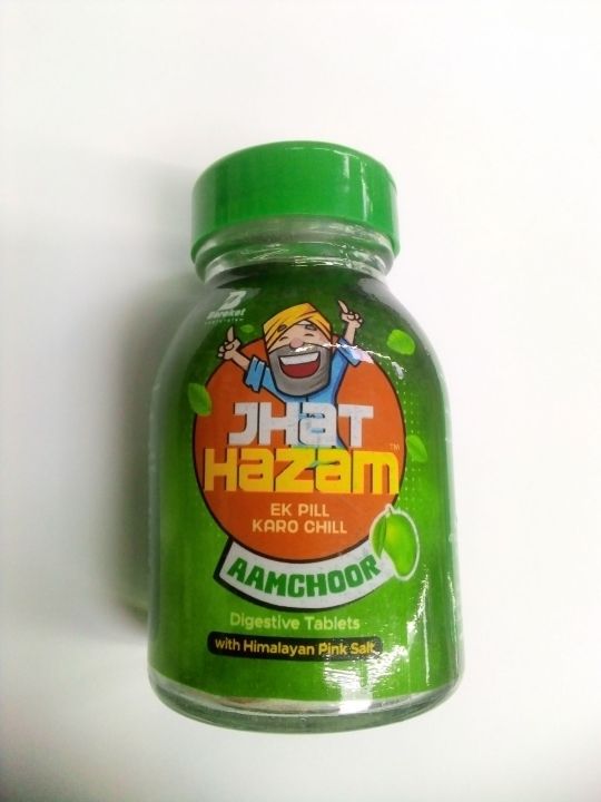JHAT HAZAM AAMCHOOR FLAVOR FOR DIGESTIVE 120 PCS WITH HIMALAYAN PINK SALT JHAT PHAT HAZAM KRO
