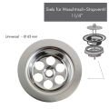 2 Set 70mm Stainless-Steel Kitchen Bathroom Sink Strainer Bath Plug Hole With Screw Drain Hole Filter Plug. 