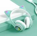 STN-28 Cat Wireless Headphones Bluetooth Over-Ear Headset with Cute Cat Ears. 