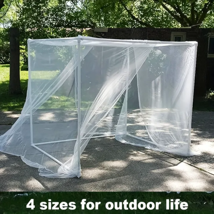 %20Mosquito%20Nets%20Palace%20Four%20Door%20King/Queen%20Double%20Size%20Home%20Single%20Beds%20Prevent%20Insect%20Outdoor%20Square%20Grace%20White%20Canopy%20Net%20-%20Image%204