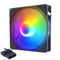 PC Case Fan 120mm 4in 12V RGB Cyclic Mirror Light Effect For Desktop Computer Radiator Case Cooling fan. 