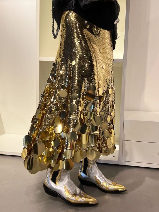 Women's%20Plus%20Size%20Formal%20Skirts%20Elegant%20Gold%20Long%20Sequin%20Party%20Club%20Evening%20High%20Waist%20Skirts%20Female%20Casual%20Cocktail%20Skirts%20-%20Image%204