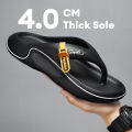 Men's flat slippers summer thick soft sole eva slippers outdoor beach sandals women's 45 non-slip comfortable bathroom slippers. 