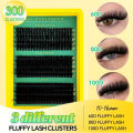 DIY Eyelash Extension Kit - Fluffy Mixed Lengths 10-16mm, 0.07mm Thick Lashes with Tweezers Beginner-Friendly Reusable Set. 