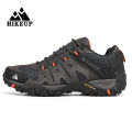 HIKEUP New Arrival Leather Hiking Shoes Wear-resistant Outdoor Sport Men Shoes Lace-Up Mens Climbing Trekking Hunting Sneakers. 