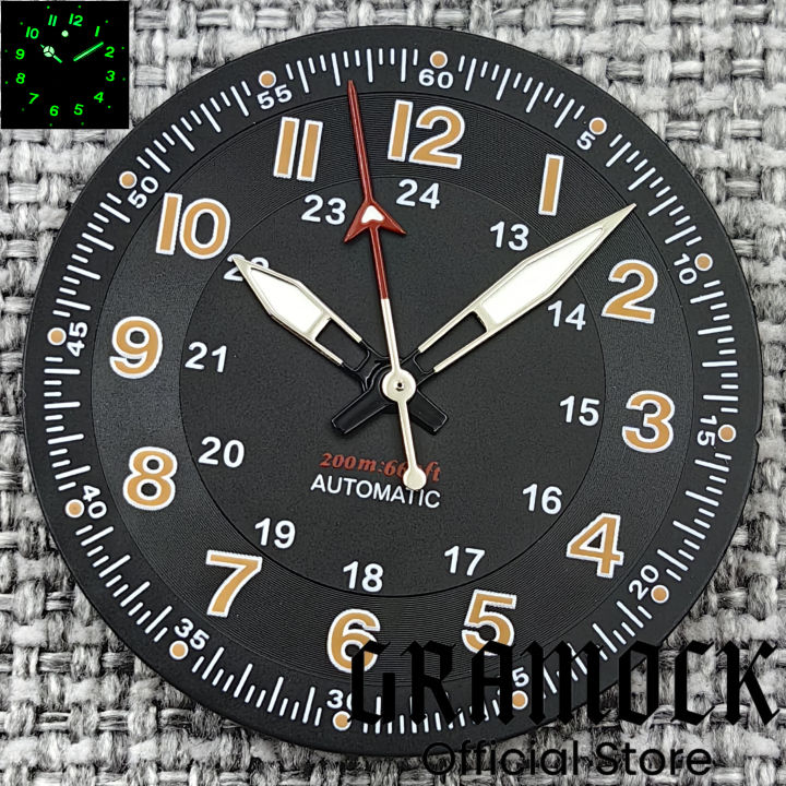 Gramock%20Classics%20Sterile%2029mm%20Pilot%20Black%20Watch%20Dial%20Part%20for%20NH35/36%20ETA%20PT5000%20Miyota%20Mingzhu%20DG%20ST2130%20Movement%20Part%20Hand%20Set%20-%20Image%205