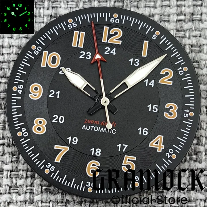 Gramock%20Classics%20Sterile%2029mm%20Pilot%20Black%20Watch%20Dial%20Part%20for%20NH35/36%20ETA%20PT5000%20Miyota%20Mingzhu%20DG%20ST2130%20Movement%20Part%20Hand%20Set%20-%20Image%205