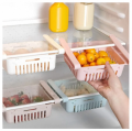 Adjustable Refrigerator Shelf Organizer, Pull-out Storage Drawer for Vegetables, Fruits, and Food, Space Saver for Fridge. 