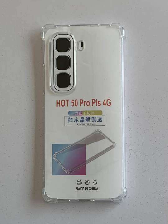Infinix Hot 50 Pro Plus Shockproof Transparent Silicon Back Cover IH50pp