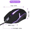 New X1 Backlight Wired Gaming Mouse RGB Light Computer Mouse Gamer Mice Luminous USB Cable Mouse for PC Desktop Office Laptop. 