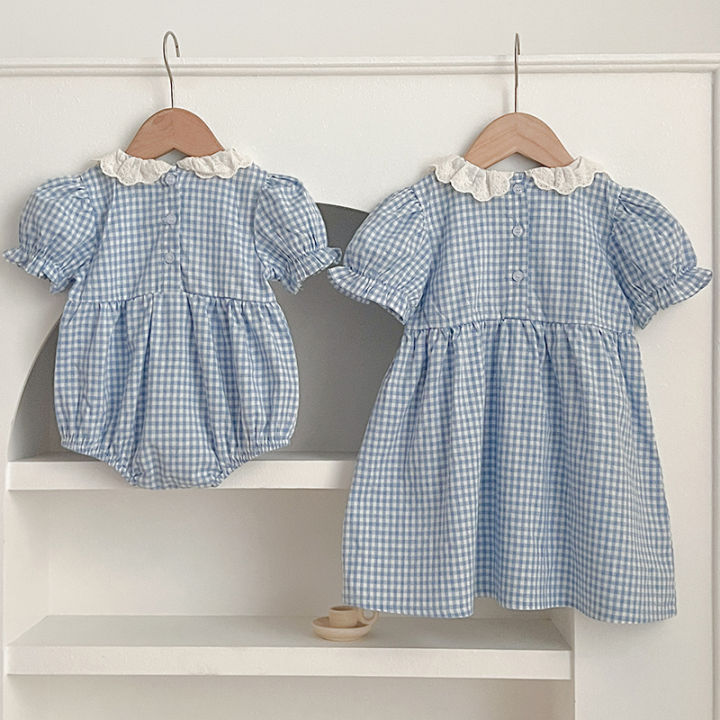 Baby%20Sister%20Clothes%20Summer%20Baby%20Girl%20Clothes%20Blue%20Plaid%20Dress%20Ruffled%20Collar%20Baby%20Girl%20Romper%20One%20Piece%20Sister%20Clothes%20Dress%20-%20Image%202