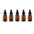 5Pcs 5ml 10ml 15ml Dropper Bottles with Scale Essential Oil Glass Amber Liquid Pipette Bottle Refillable Bottles Travel Tool. 