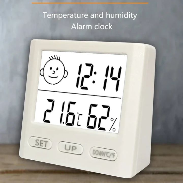 Magnetic Attraction Digital Temperature Humidity Clock Big LCD ...