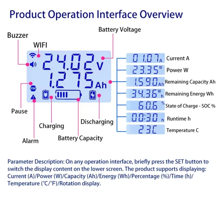 XY-BT11%20Battery%20Capacity%20Tester10A%20Coulomb%20Meter%20Bidirectional%20Current%20Detection%2010V-110V%20Battery%20Manage%20Charge/Discharge%20Tester%20-%20Image%205