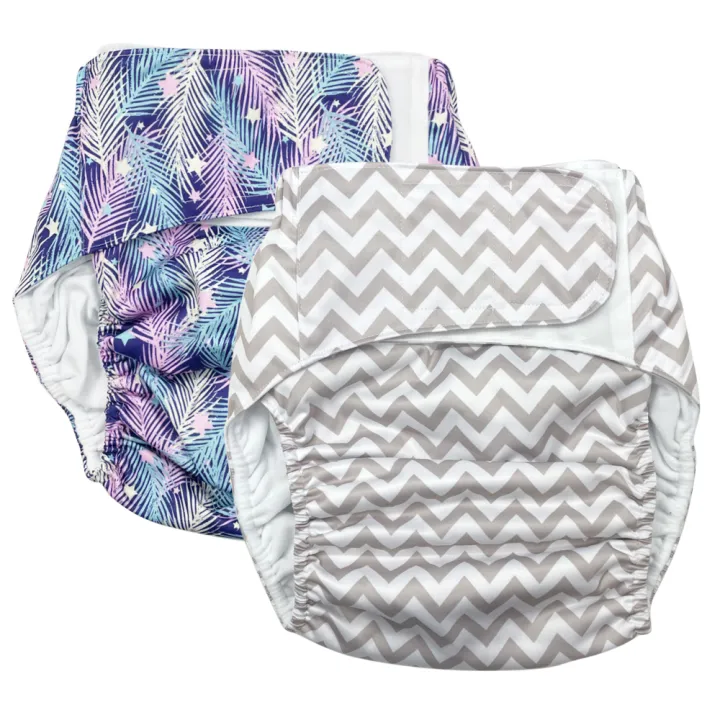 Reusable Adult Diapers, Washable, Elderly Incontinence Underwear Printed Abdl Diapers for Person with a Disability 1 Piece