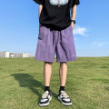 Men's Shorts Pants Summer Casual Shorts Pants Drawstring Overalls All-match Korean Simple Baggy Pants Trend Fashion Men Trousers.