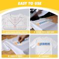 Tshirt Ruler Guide for Vinyl Alignment for Heat Press in HTV Vinyl, All-in-ONE T Shirt Ruler to Center Design and Craft Sewing. 