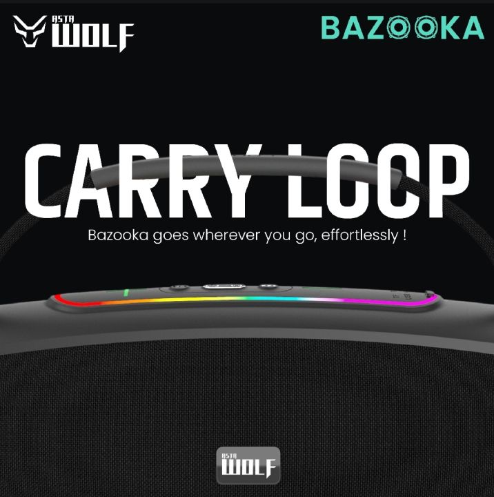 Asta%20WOLF%20BAZOOKA%2040W%20Bluetooth%20Speaker%20%7C%208000mAh%20Battery%20%7C%207%20Hours%20Playtime%20%7C%20RGB%20Lights%20%7C%20IPX5%20Water%20Resistant%20%7C%20Dual%20Fusion%20Mode%20%7C%20USB,%20TF,%20AUX%20-%20Image%206