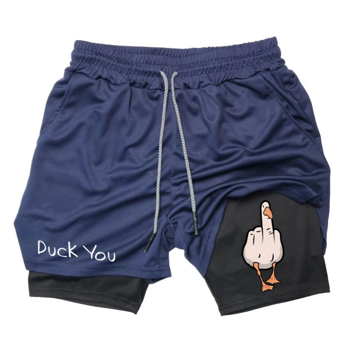 Cartoon%20Duck%20Print%20Men's%20Shorts%20Summer%20Double%20Layer%20Letter%20Print%20%20Quick%20Drying%20Pants%20Fitness%20Tracksuit%20Beach%20Short%20Pants%20RL0358%20-%20Image%205