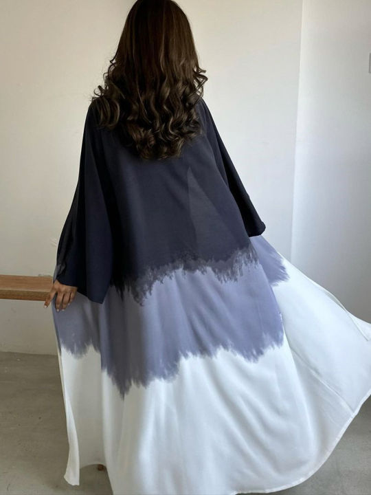 Abaya%20Fashion%20Midi%20Dress%20for%20Women;%20Middle%20East%20Muslim%20Long%20Robe%20with%20Tie-Dye%20Printed%20Cape%20for%20Spring%20and%20Summer%20-%20Image%204