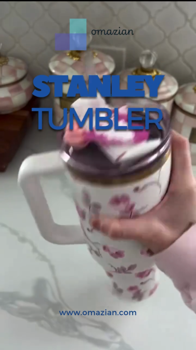 40 oz Stainless Steel Insulated Tumbler 1200Ml with Lid & Straw – Double Wall Thermal Travel Mug for Hot & Cold Drinks...eh Stanley x LoveShackFancy limited edition collection