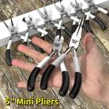 Mini Pliers Diagonal Pliers Round Bent Needle Nose Cutter Handcraft Beading Insulated Plier For DIY Small Jewelry Pliers Tools. 